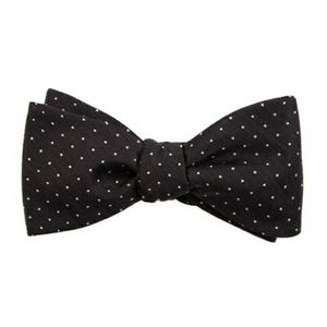 MK IVINGTON DOTS BLACK BOW TIE